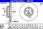 ATE Brzdový kotúč ATE 24.0136-0120.2 (24.0136-0120.2)