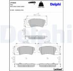 DELPHI Sada brzdových platničiek kotúčovej brzdy DELPHI LP3665 (LP3665)
