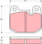 TRW Sada brzdových platničiek kotúčovej brzdy TRW GDB654 (GDB654)