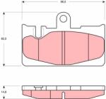 TRW Sada brzdových platničiek kotúčovej brzdy TRW GDB3323 (GDB3323)