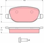 TRW Sada brzdových platničiek kotúčovej brzdy TRW GDB1490 (GDB1490)