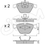 CIFAM Sada brzdových platničiek kotúčovej brzdy CIFAM 822-558-4 (822-558-4)