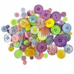 Loveart Dekoratív műanyag gombok kb. 120db Loveart pasztell dekorációs színek (LVGU-01)