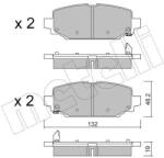 METELLI Sada brzdových platničiek kotúčovej brzdy METELLI 22-1210-0 (22-1210-0)
