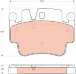 TRW Sada brzdových platničiek kotúčovej brzdy TRW GDB1742 (GDB1742)