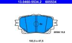 ATE Sada brzdových platničiek kotúčovej brzdy ATE 13.0460-5534.2 (13.0460-5534.2)