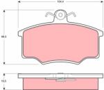 TRW Sada brzdových platničiek kotúčovej brzdy TRW GDB628 (GDB628)