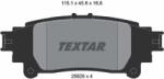 TEXTAR Sada brzdových platničiek kotúčovej brzdy TEXTAR 2552501 (2552501)