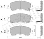 METELLI Sada brzdových platničiek kotúčovej brzdy METELLI 22-1239-0 (22-1239-0)