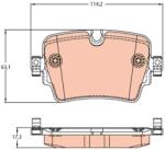 TRW Sada brzdových platničiek kotúčovej brzdy TRW GDB2095 (GDB2095)