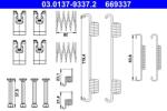 ATE Súprava príslušenstva, čeľusť parkovacej brzdy ATE 03.0137-9337.2 (03.0137-9337.2)
