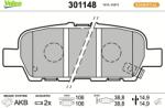 VALEO Sada brzdových platničiek kotúčovej brzdy VALEO 301148 (301148)