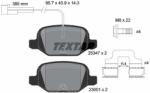 TEXTAR Sada brzdových platničiek kotúčovej brzdy TEXTAR 2534701 (2534701)