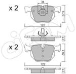 CIFAM Sada brzdových platničiek kotúčovej brzdy CIFAM 822-644-4 (822-644-4)