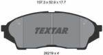 TEXTAR Sada brzdových platničiek kotúčovej brzdy TEXTAR 2621901 (2621901)