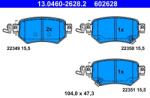 ATE Sada brzdových platničiek kotúčovej brzdy ATE 13.0460-2628.2 (13.0460-2628.2)