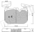 METELLI Sada brzdových platničiek kotúčovej brzdy METELLI 22-1015-3 (22-1015-3)