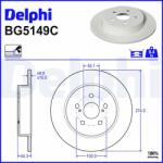 DELPHI Brzdový kotúč DELPHI BG5149C (BG5149C)