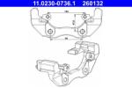 ATE Držiak, brzdový strmeň ATE 11.0230-0736.1 (11.0230-0736.1)