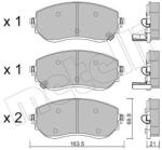 METELLI Sada brzdových platničiek kotúčovej brzdy METELLI 22-1191-0 (22-1191-0)