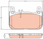 TRW Sada brzdových platničiek kotúčovej brzdy TRW GDB2118 (GDB2118)