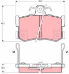 TRW Sada brzdových platničiek kotúčovej brzdy TRW GDB1169 (GDB1169)