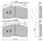 METELLI Sada brzdových platničiek kotúčovej brzdy METELLI 22-0288-2 (22-0288-2)