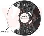 VAN WEZEL Ochranný plech proti rozstreku, Brzdový kotúč VAN WEZEL 5307372 (5307372)
