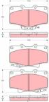 TRW Sada brzdových platničiek kotúčovej brzdy TRW GDB3383 (GDB3383)
