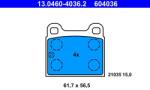 ATE Sada brzdových platničiek kotúčovej brzdy ATE 13.0460-4036.2 (13.0460-4036.2)