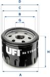 UFI Olejový filter UFI 23.118. 00 (23.118.00)
