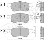 METELLI Sada brzdových platničiek kotúčovej brzdy METELLI 22-1408-0 (22-1408-0)