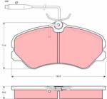TRW Sada brzdových platničiek kotúčovej brzdy TRW GDB447 (GDB447)