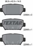 TEXTAR Sada brzdových platničiek kotúčovej brzdy TEXTAR 2299401 (2299401)