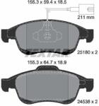 TEXTAR Sada brzdových platničiek kotúčovej brzdy TEXTAR 2518001 (2518001)