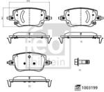 Febi Bilstein set placute frana, frana disc FEBI BILSTEIN 1003199 (1003199)