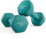 SONGMICS 2 db-os neoprén hatszögletű súlyzókészlet, 2 x 3 kg, kékeszöld (SYL906Q01)