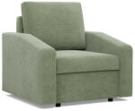 GreenSite Zeus fotel, döntött kartámasz, kordbársony, bonell töltet, zöld