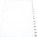 Optima Index plastic gri, numeric 1-20, A4, 120 microni, Optima (OP-420 ZA)