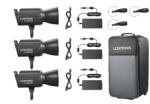 GODOX Litemons LA300Bi Bi-Color LED videólámpa 3 lámpás Kit (Fekete)