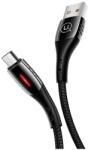 USAMS Braided U-Tone microUSB kábel 1.2m Power-off 2A Fast Charging fekete SJ346USB01 (US-SJ346) (SJ346USB01)