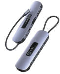 USAMS adapter elosztó 10in1 3xUSB 3.0/TF/SD/USB-C/HDMI/RJ45/VGA PD100W szürke patinás SJ644HUB01 (SJ644HUB01)