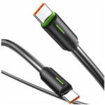 USAMS USB-C/USB-C kábel 1m SJ73460W YU Series SJ734USB01 (US-SJ734) fekete (SJ734USB01)