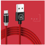 USAMS U-Sure Mágneses microUSB kábel 1m 2.1A szőttes SJ294USB02 (US-SJ294) piros (SJ294USB02)