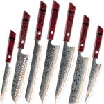  RW-39270 Damaszk konyhakés készlet - 7db/Piros/Fekete