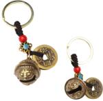  Clopot Pi Xiu amuleta breloc Feng Shui 10 cm cu monede chinezesti si Nod Mistic pentru protectie si prosperitate