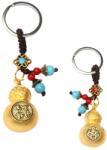  Wu Lou amuleta breloc Feng Shui 10 cm cu roata simbolica si Nod Mistic pentru armonie energetica