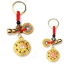  Floare de Lotus amuleta breloc Feng Shui 10 cm cadou simbolic cu monede chinezesti si Wu Lou