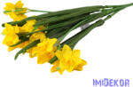  Nárcisz 7 ágú selyem csokor 60cm - Napsárga