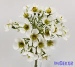  Apró virágos szálas díszítő 33cm - Fehér